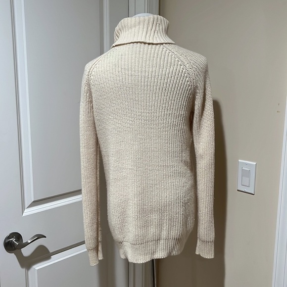 TOBI Biege Criss Cross Turtleneck Sweater - Picture 6 of 9